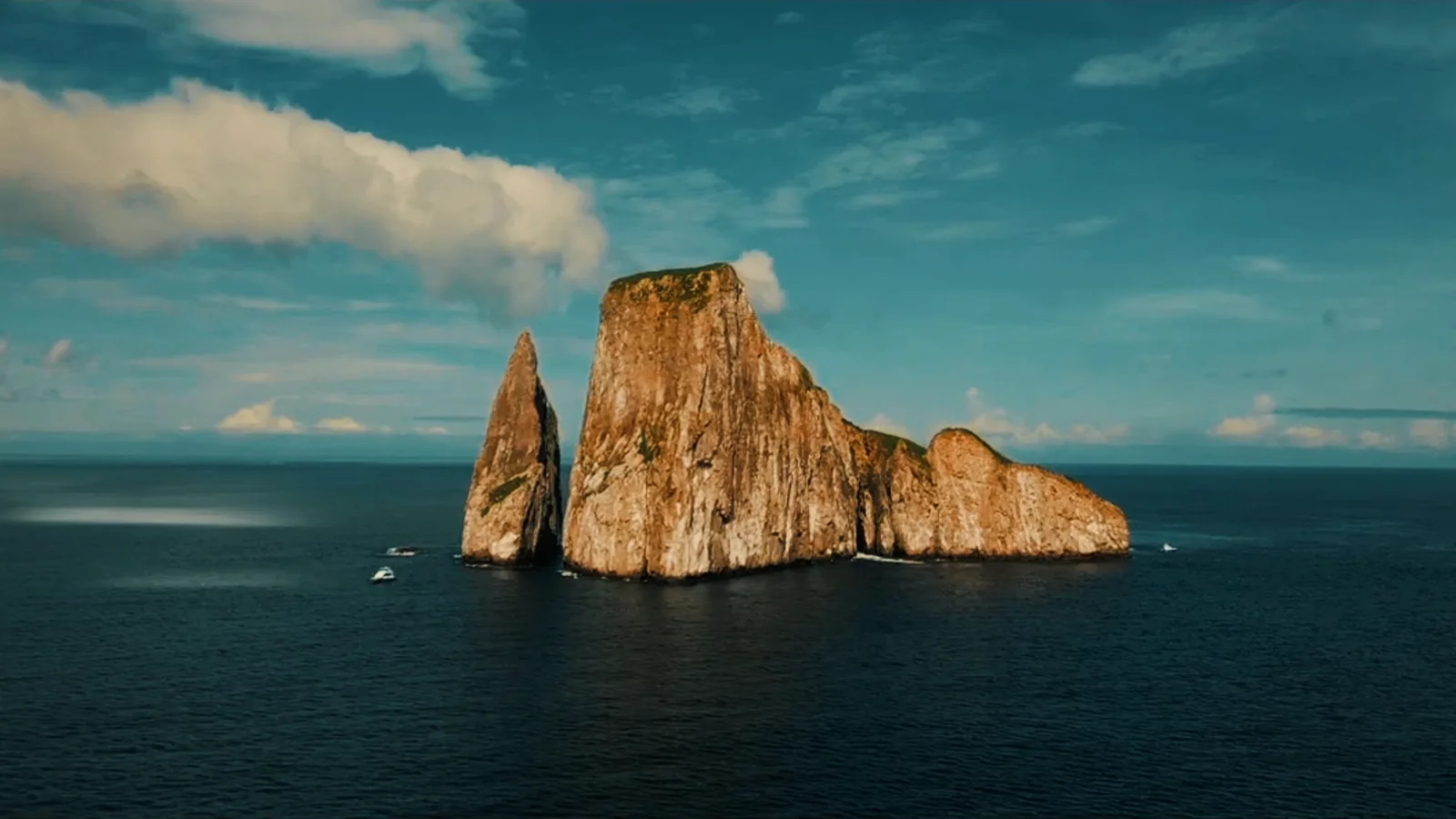 Kicker Rock film: hammerhead sharks, sea turtles and divers at León Dormido, Galápagos
